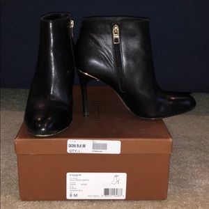 Coach Black Leather Booties